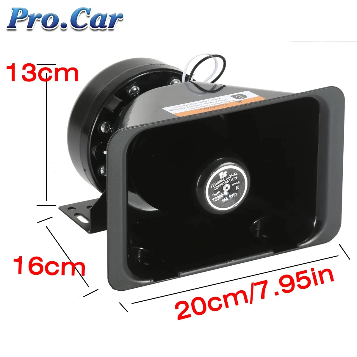 Car Siren Horn Car Air Horn Audio Speakers Kit Warning Buzzer Speaker Police Siren Car 400W MIC Speaker System PA 12 Sound Loud for 12V/24V Car Truck Warning Alarm amplifier Siren Fire Speaker