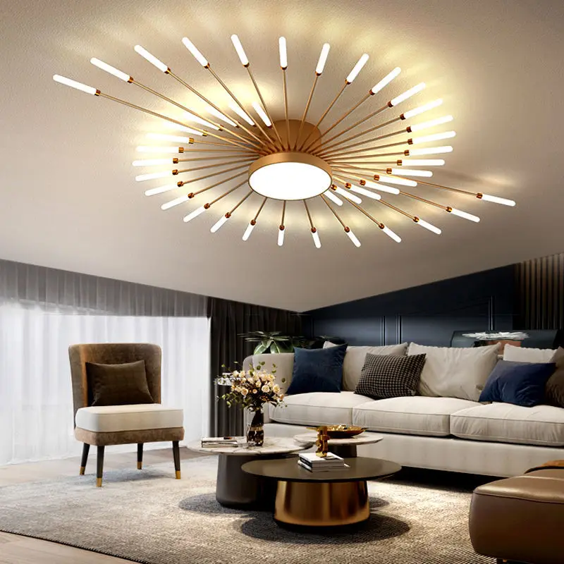 Creative Living Room Lights LED Ceiling Lamp Fireworks Lights Bedroom Ceiling Light Kitchen Chandeliers Villa Interior