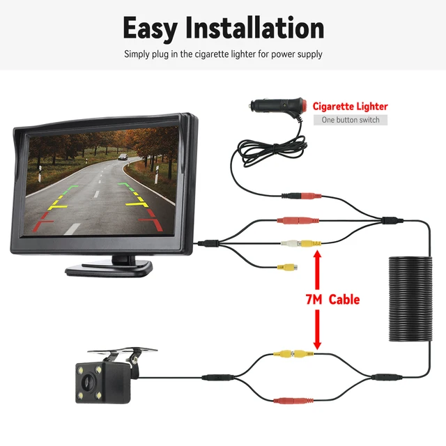 주차와 운전을 더 안전하고 편안하게 만드는 MJDOUD 차량 후방 카메라
