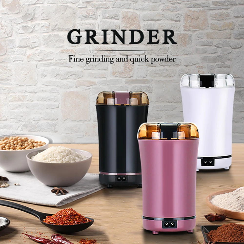 

400W Electric Coffee Grinder Salt Pepper Beans Seasoning Nut Seed Coffee Bean Grinder With Stainless Steel Blade Coffee Machine