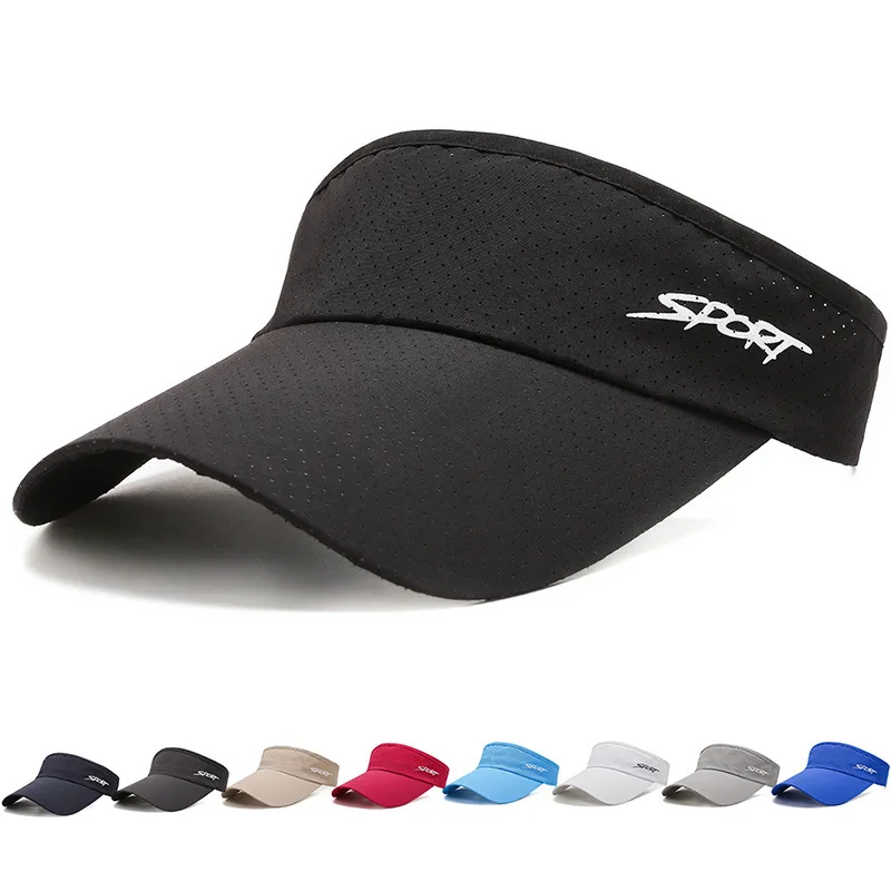 

Outdoor Sport Adults Sun Hat Women Quick Dry Baseball Cap Summer Black Breathable Hat Sun-Proof Caps Empty Top Visors Seaside