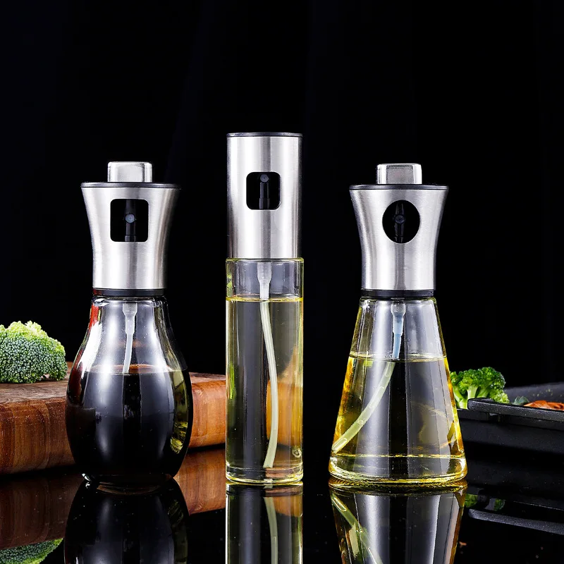 100ml200mlOliveOilSprayerForCookingOilMisterSprayBottleGlass
