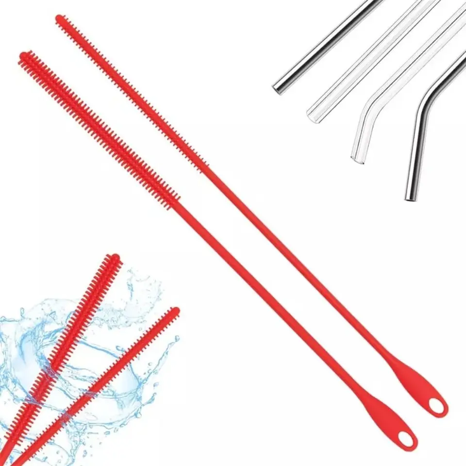 Ensemble De Brosses De Nettoyage Pour Paille Droite En Acier Inoxydable