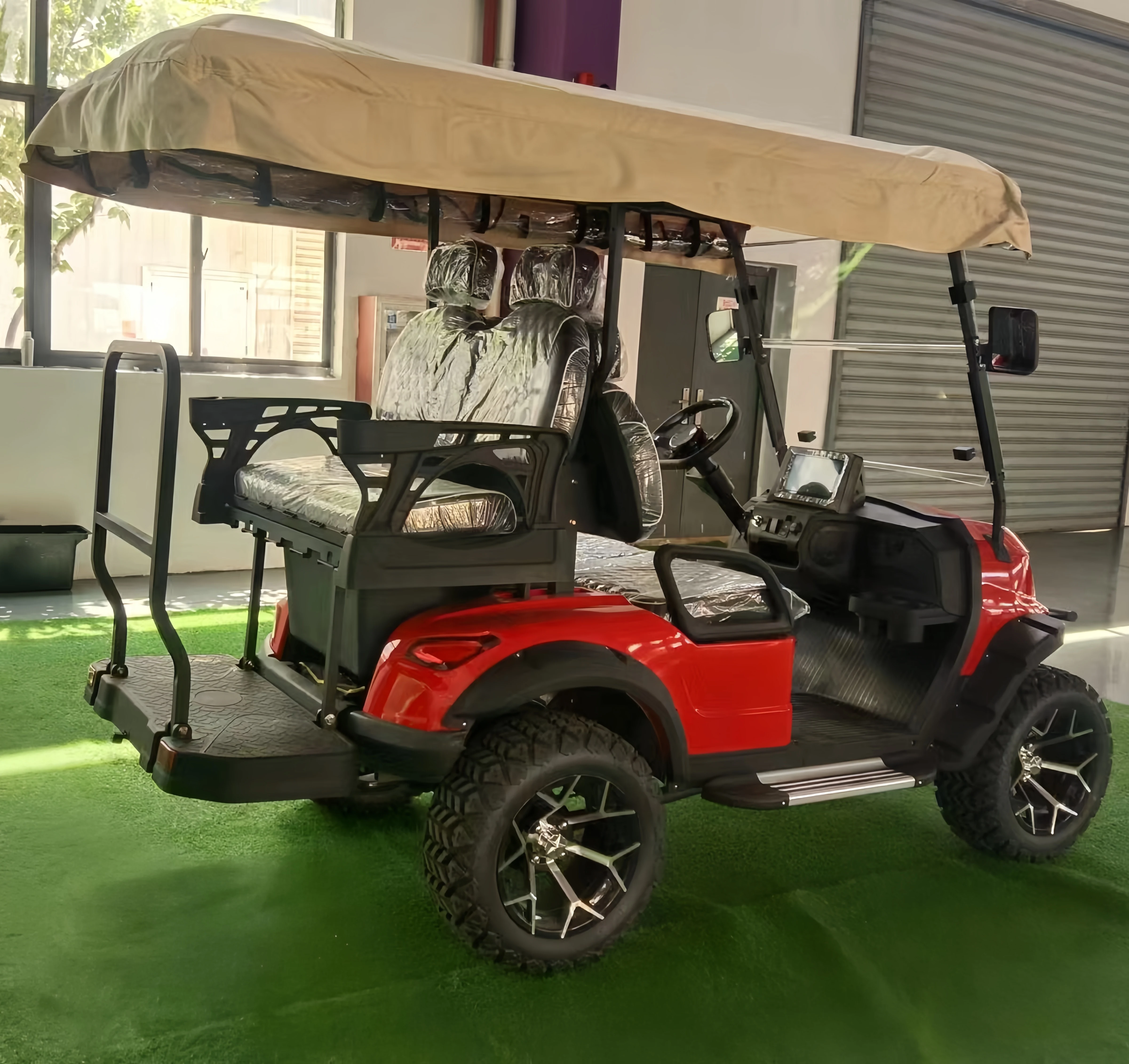CE Approved Chinese 6 Passenger Hunting Electric Golf Cart Body Color Seat Color Lifted Buggy