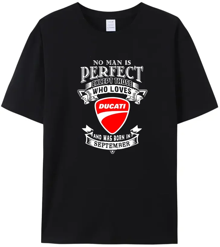 

2024 Summer Men's Duc tee ati short-sleeved 3D printed crew neck top unisex street casual sports breathable T-shirt