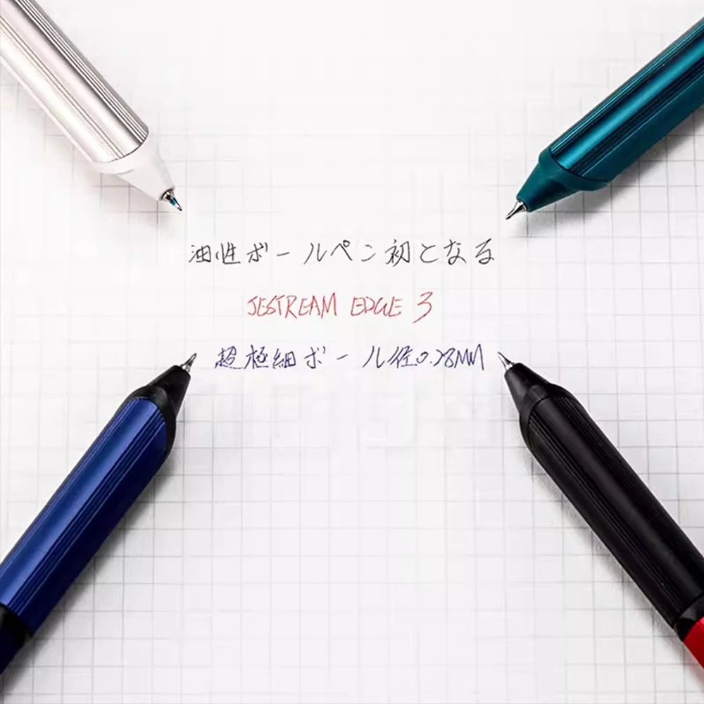 1pcs Japan UNI JETSTREAM Ultra Fine Gel Pen Multifunctional Pen SXE3-2503 Red Blue Black Ink Metal Cute Stationery Student Gifts