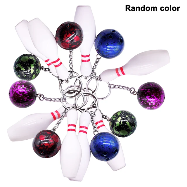 Pcs lightweight giveaway for sports handbag simulation bowling keychain easy to carry party gifts kids charms