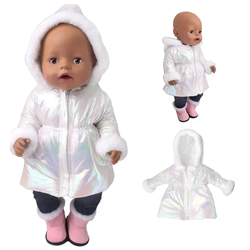 43cm Baby Doll Winter Pink Long Coat Clothing Accessories