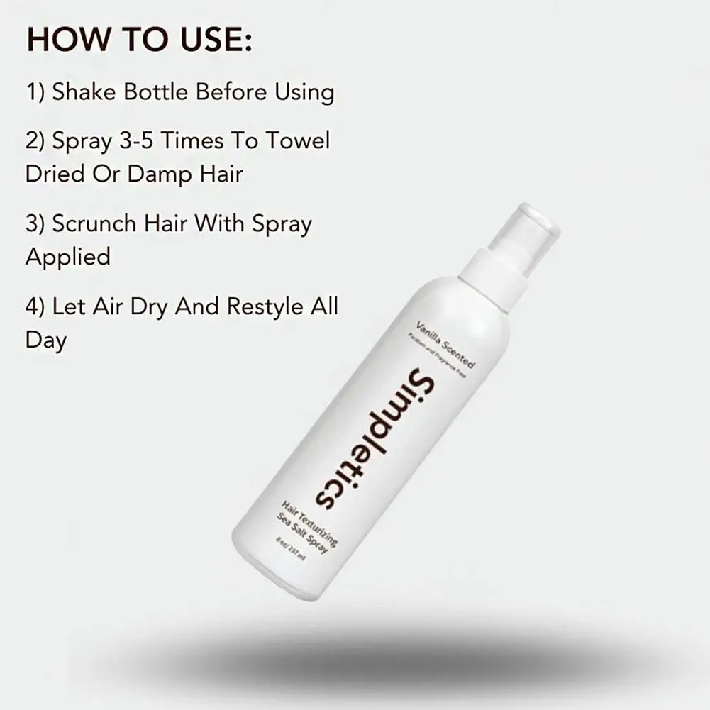 Sea Salt Hair Styling Spray Strong Hold for Thicker, Moisturized Curls, Nourishing Hair Shaping Spray with Oil for Defined Style