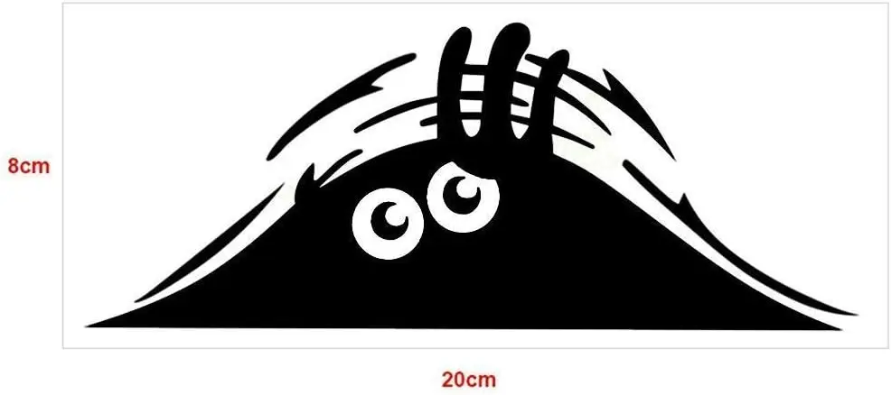 20*8cm Peeking Monster Sticker Funny Walls Windows Sticker Graphic Vinyl Car Decals Stickers