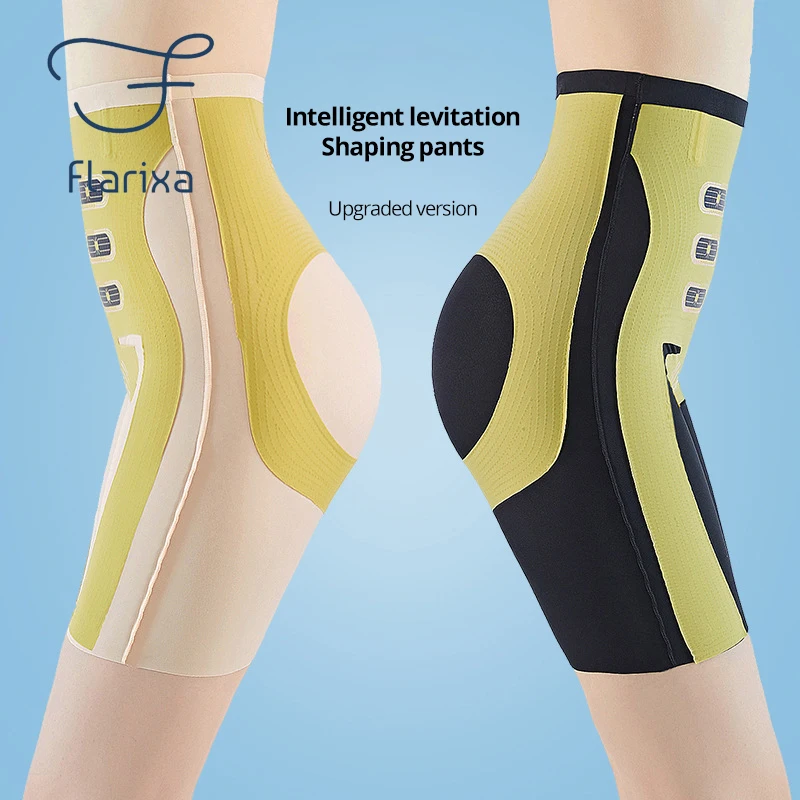 Flarixa Seamless Body Shapewear Woman Flat Belly Sheath Panties 5D Magnetic Levitation Belly Shorts Under the Skirt Safety Pants