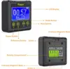 Huepar Digital Angle Gauge Protractor Electronic Bubble Angle Finder Dual Axis Level Box 0.01° Resolution V-Groove Magnetic 3