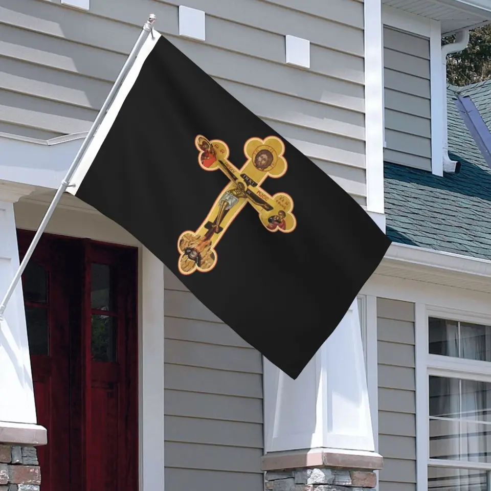Gartenflagge Orthodoxer Christlicher Soldat Jesus Christus