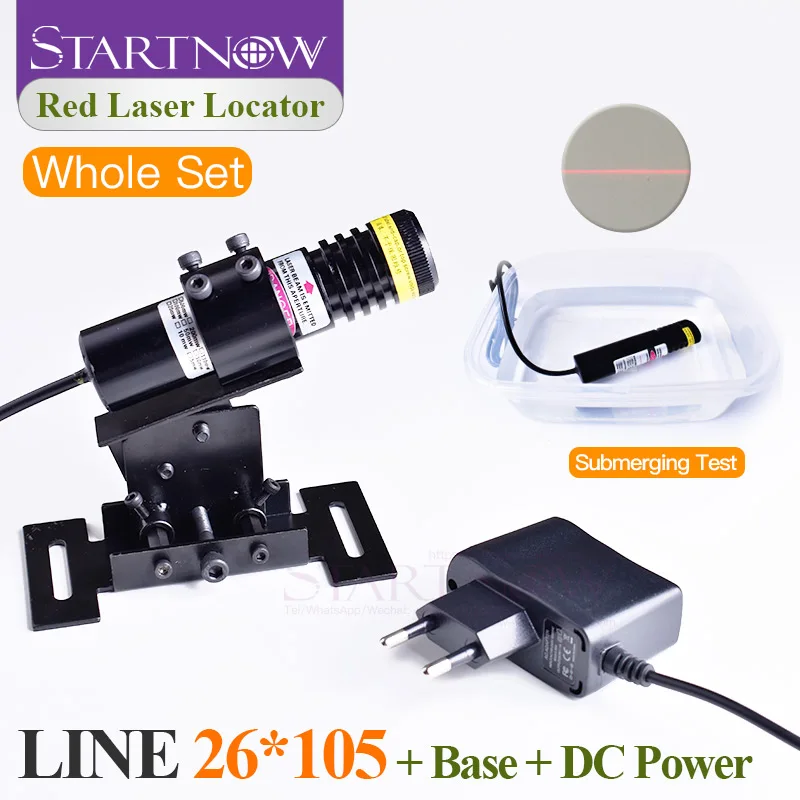 Waterproof Set 26*105 660nm 200mw 5V Stone Cutting Machine Focusable Laser Beam Module Locator Red Laser Line Positioning