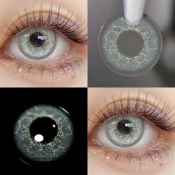 Visuashow Anime - Inspired Color Contact Lenses - Cute Yearly Disposable Lenses (Magic Blue Grey)