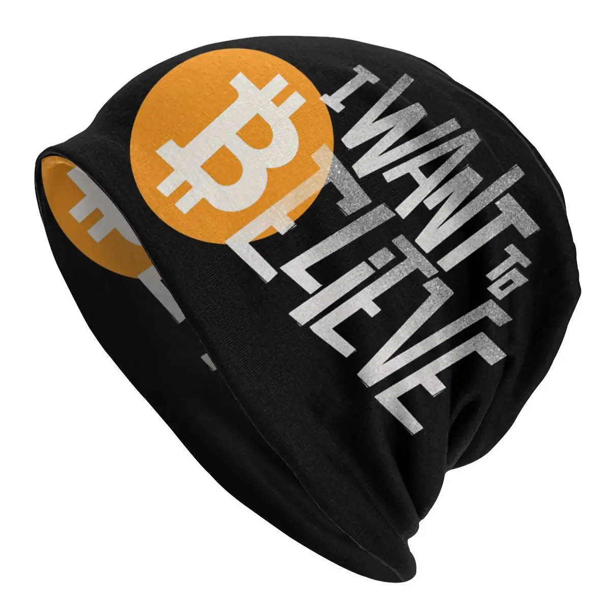 

Bitcoin Crypto Miners Meme Skullies Beanies Caps I Want To Believe Thin Hat Autumn Bonnet Hats Men Women's Hip Hop Ski Cap