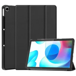 Slim Triple - Folding Stand Tablet Case with Hard Back Cover - Realme Pad 10.4 inch (Black)