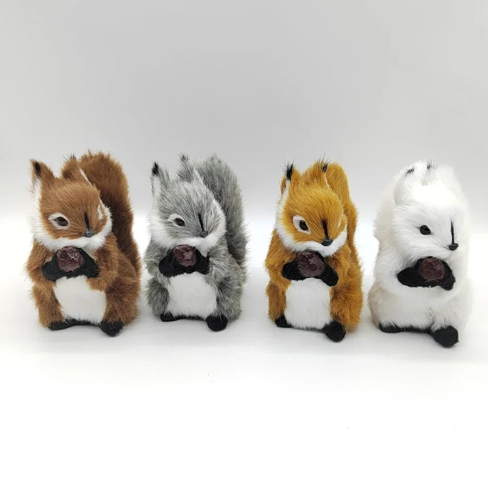 1Pc Mini Künstliche Eichhörnchen Figuren Miniaturen Plüsch Simulation Eichhörnchen Ornamente Gefälschte Tier Weihnachten Tisch Dekorationen