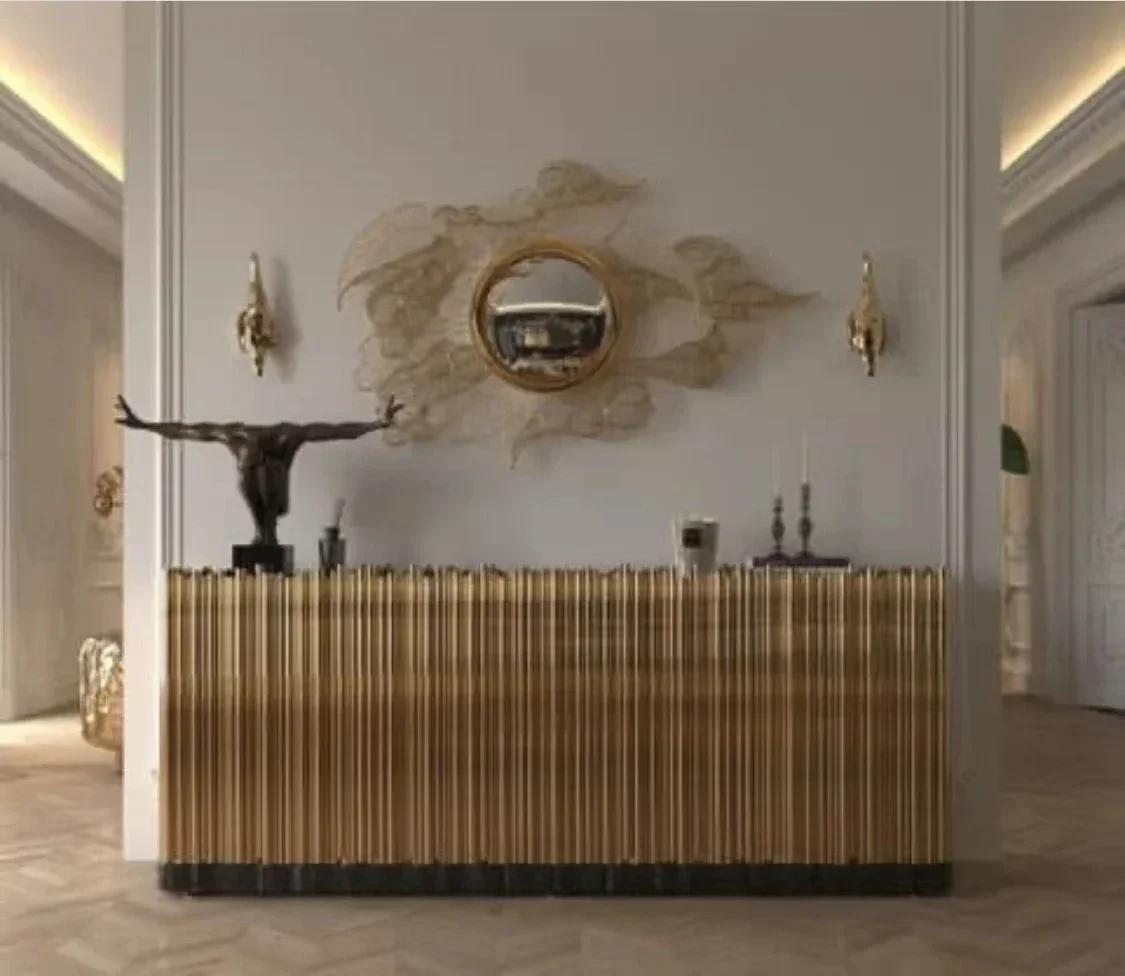 Hot-selling Light Luxury Design Symphony Sideboard Stainless Steel Cabinet for Living Room