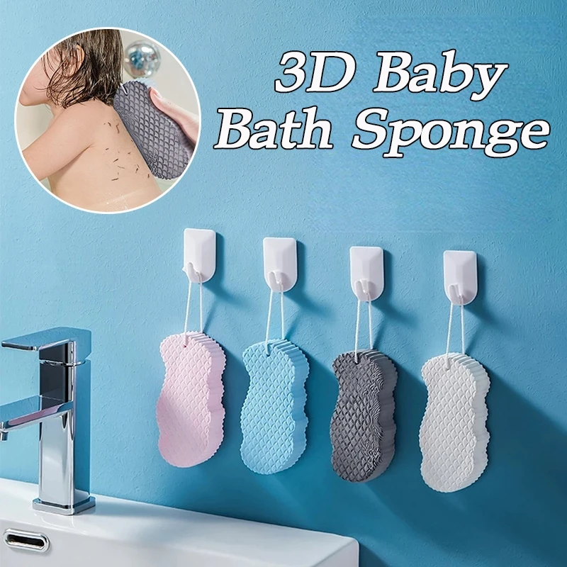 Soft Bath Brushes Exfoliating Bath Sponge Body Scrubbers Shower Brush ...