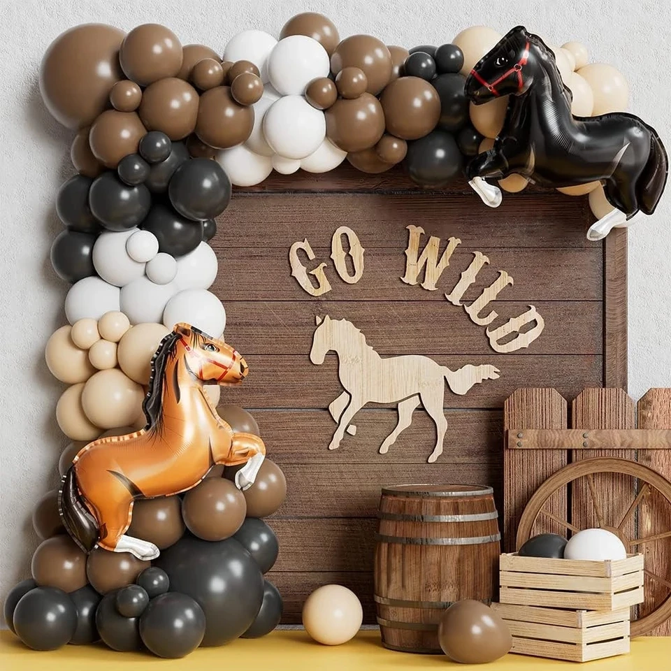 Décorations De Fête De Cheval Pour Filles, Kit De Ballons Sur Le Thème Du Cheval Avec Bannière Décorations De Fête De Cheval Pour Filles, Kit De Ballons Sur Le Thème Du Cheval Avec Bannière