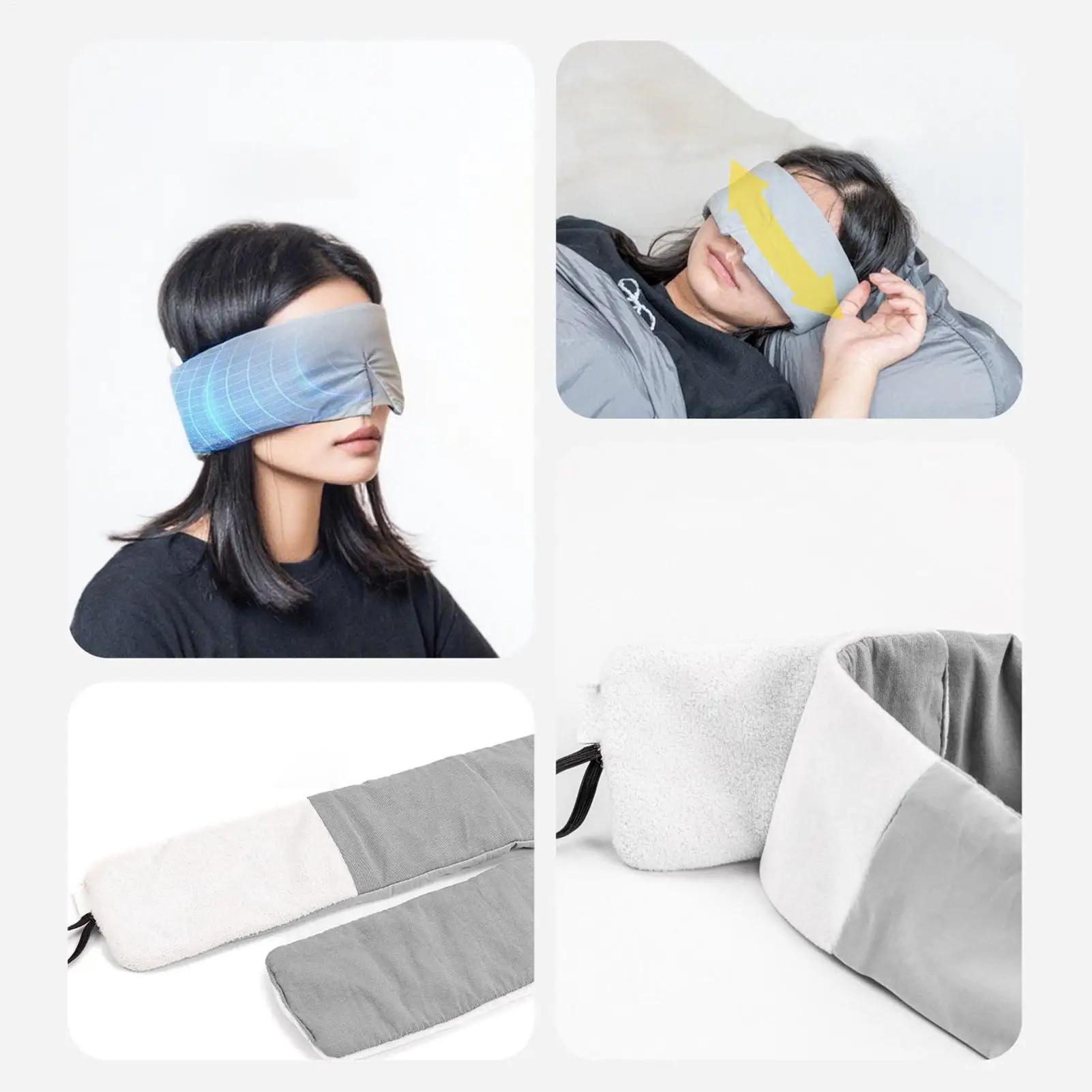 Eye Cover For Sleeping Blackout Eye Cover For Sleep Portable Night Blindfold With Adjustable Strap For Home Airplane Rest