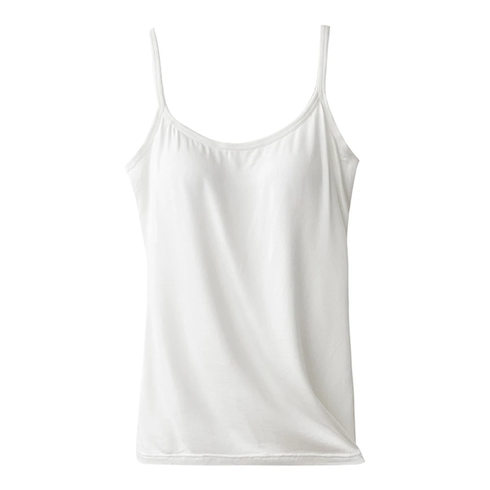 

Women's Lightweight Sleeveless Camisole with Built in Shelf Bra and Adjustable Straps for Yoga and Gym Workouts