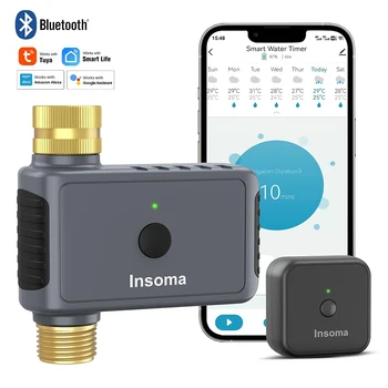 Insoma – minuterie d'arrosage automatique Wifi, avec minuterie d'eau de jardin pivotante en laiton, système d'arrosage intelligent, outils de contrôle du tuyau 1