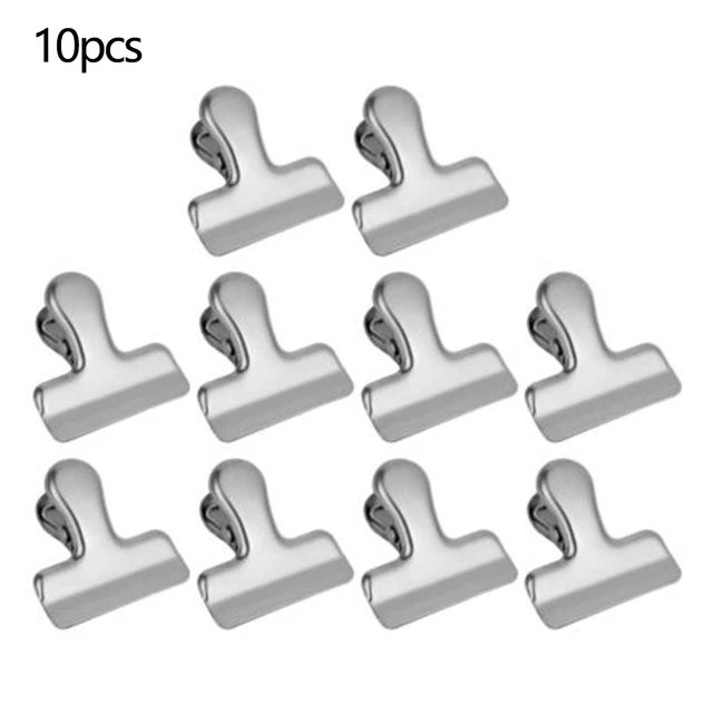 10Db Set Fém Chips Táska Klipek Rozsdamentes Acél Otthoni Konyhai Ételek Snack Nedvességálló Háztartási Eszközök - Image 2