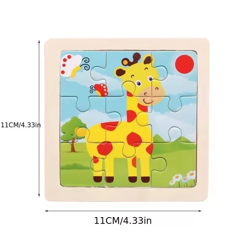Colorful Wooden Puzzles for Kids Educational Shape and Color Recognition Toy Perfect Gift for Boys and Girls Ages 1-3 wooden jigsaw puzzles educational puzzles