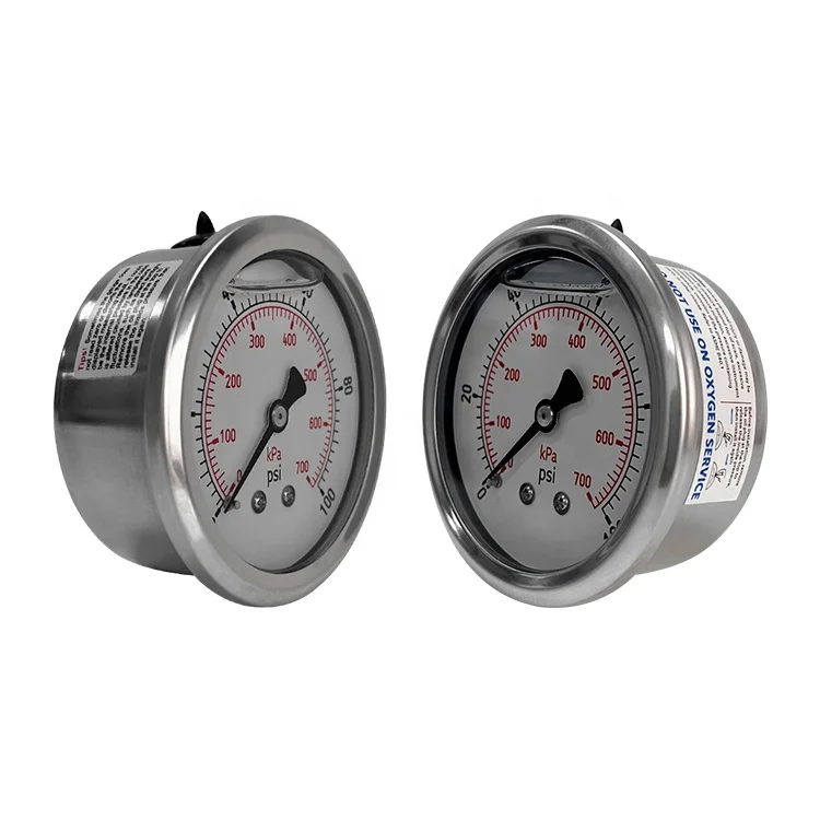 DIA 60MM 안정적인 성능의 진공 게이지 760 cmhg 2000 psi 인증 압력계