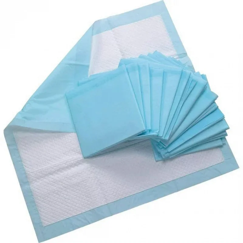 

Healthline CHUX Disposable Underpads, 23 x 36 Chuck pads, Disposable bed pads for Adults Children Pets, Large Size, Blue, 23x36