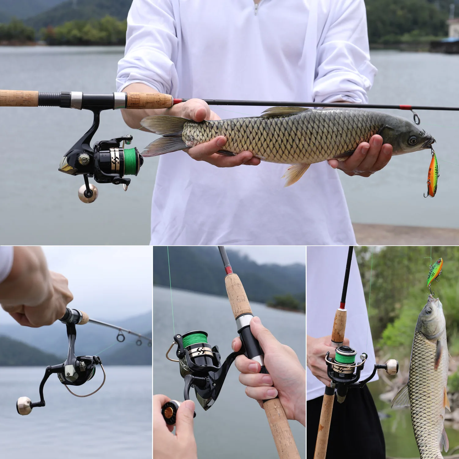 Spinning Fishing Reels Fishing Reels Spinning Fishing Accessory Sougayilang Fishing Reel Metal Spool 1000-4000 Max Drag 10kg EVA/Ball Grip Spinning Reel Saltwater Fresh for Carp Fishing