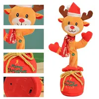 Dancing Christmas Reindeer Toy Christmas Dancing Musical Toy Cute Reindeer Penguin Gingerbread Man Snowman Shape Early Gift 2