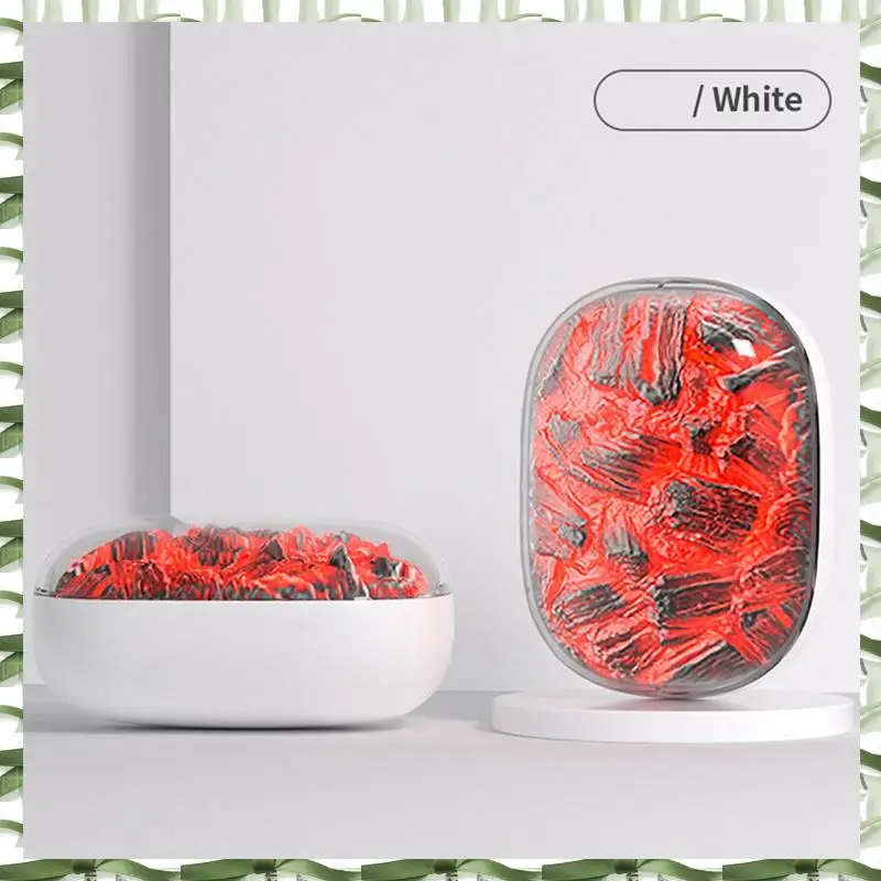 Hand Warmer,New Flame Hand Warmer,Dynamic Charcoal Fire Atmosphere Light,Hand Warmers Rechargeable,White Easy To Use