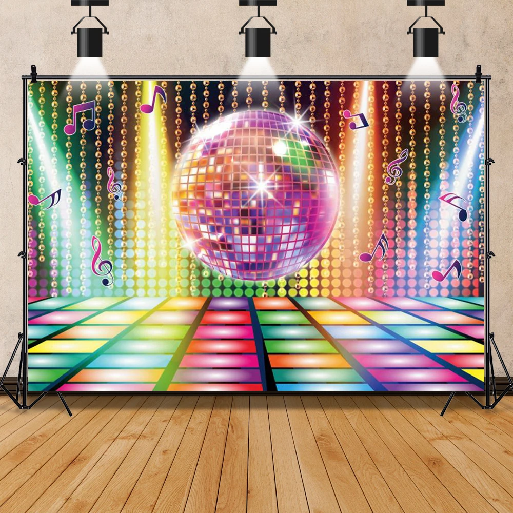 Shiny Gold String Dots Disco Birthday Carnival Party Ball Stage Portrait Photography Backdrop