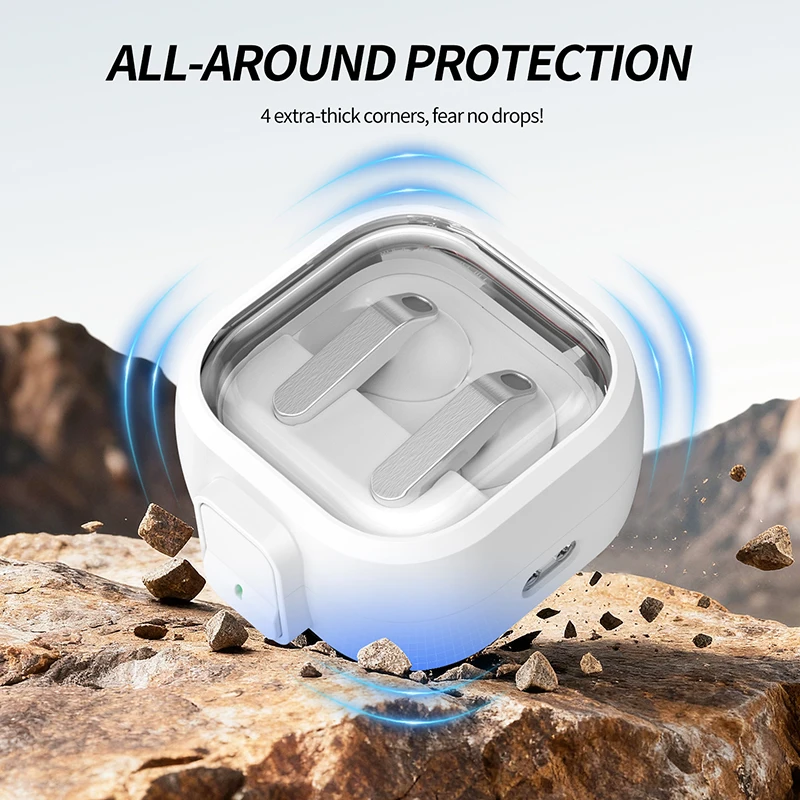 Durable Anti-Loss Earphone Case with Lock Design - Shockproof Headphone Cover