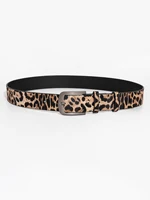 Jeans de ceinture imprimé léopard à boucle ardillon rétro décontracté pour hommes, ceinture accessoire polyvalente 3