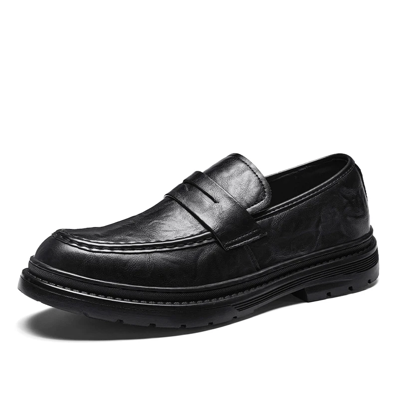 

New men's leather shoes Black business dress shoes 2023 soft soled men's soft sole casual walking shoes
