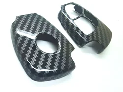 Luxury Car Key Fob Cover Case - Black/White/Carbon Fiber Finish (Carbon fiber)