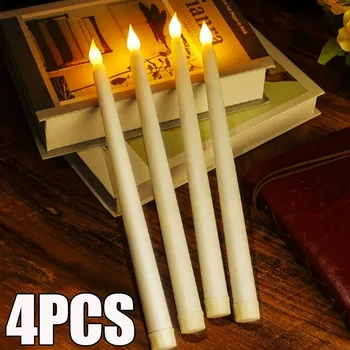 LED Flameless Pointed Candle Lights – Battery Powered Flickering Candles 1