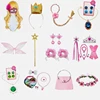 Peach Princess Accessories Crown Wand Gloves Earrings Necklace Wing Kids For Children Halloween Cosplay Costume Girls Party 1