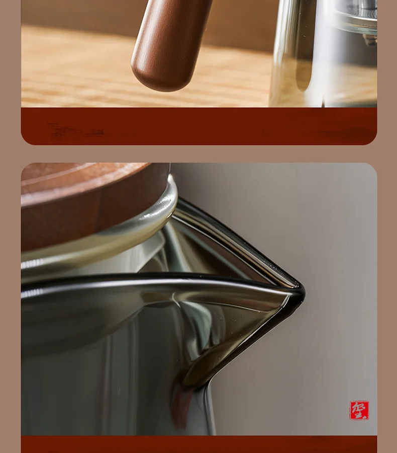 Large Capacity Dividing Teacup with Removable Glass Inner Tank - Tea Ceremony Water Separation Filter