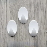 5/10PCS/set Strong Adhesive Hook Non-marking Plastic Bathroom Kitchen Non-perforated Door Cabinet Hook Key Clothes Holder Wall 1