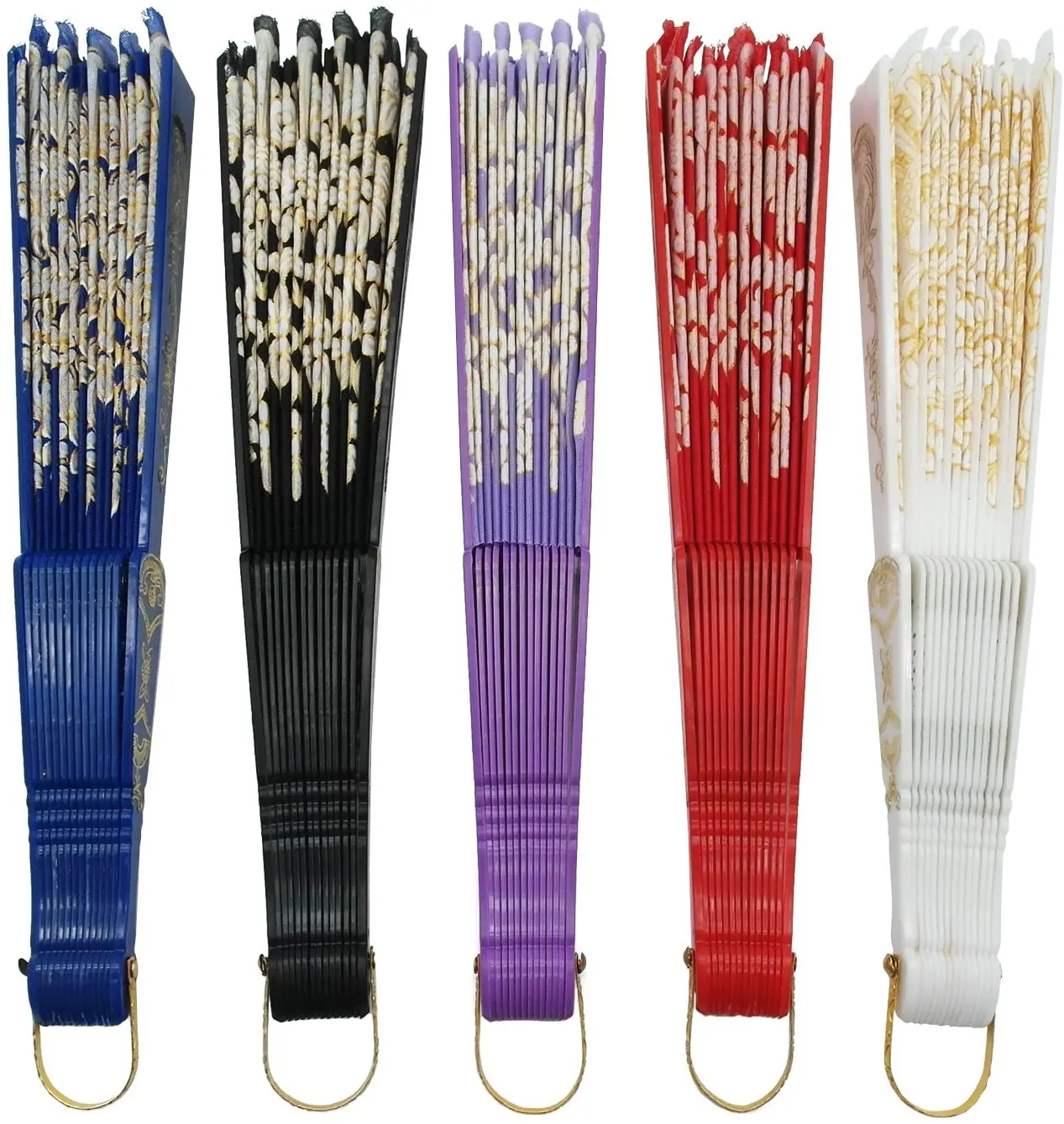 Spanish Folding Retro Pattern Hand Fan Single Flower Folding Fan Chinese Dance Wing Chun Plastic Spanish for Women