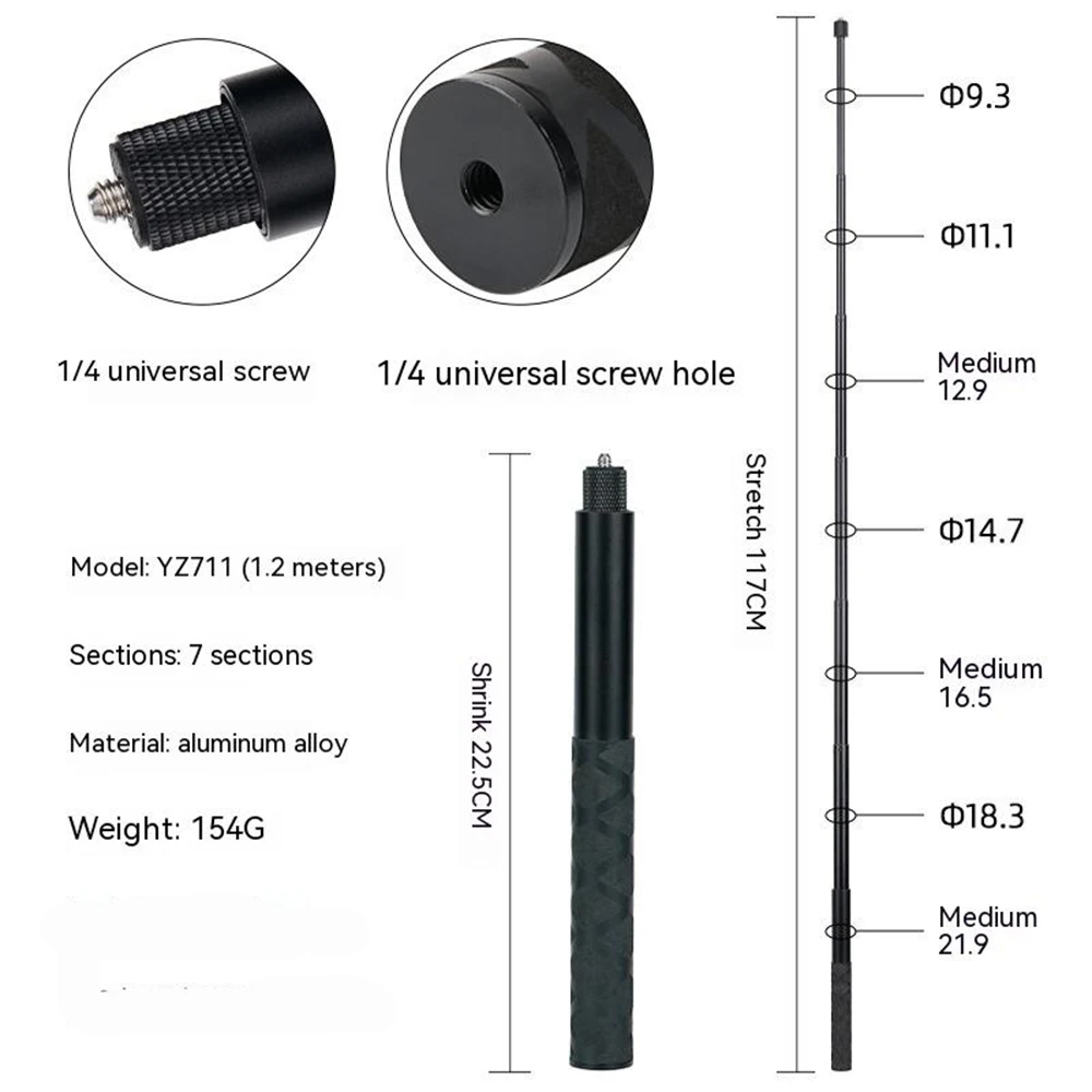 PULUZ Bullet Time Griff Für Insta360 & GoPro - Drehgriff Als Stativ