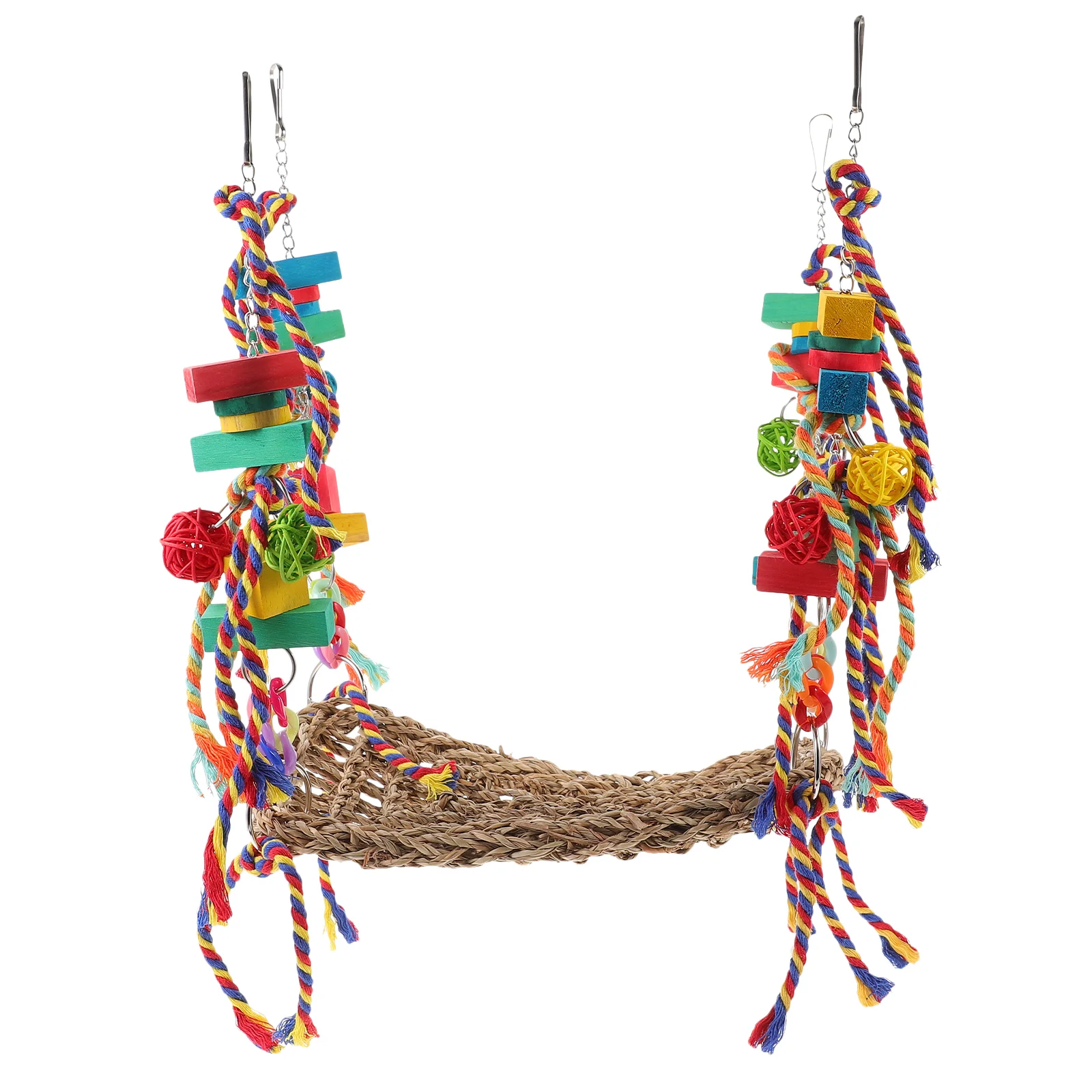 

Parrot Toy Cockatiel Toys Bird Cages for Parakeets Accessories Macaw Hanging Hammock Polyester