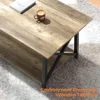Coffee Table with Storage, 39inch Modern 2-Tier Coffee Tables for Living Room, X-Frame Design Farmhouse Coffee Table Space 6