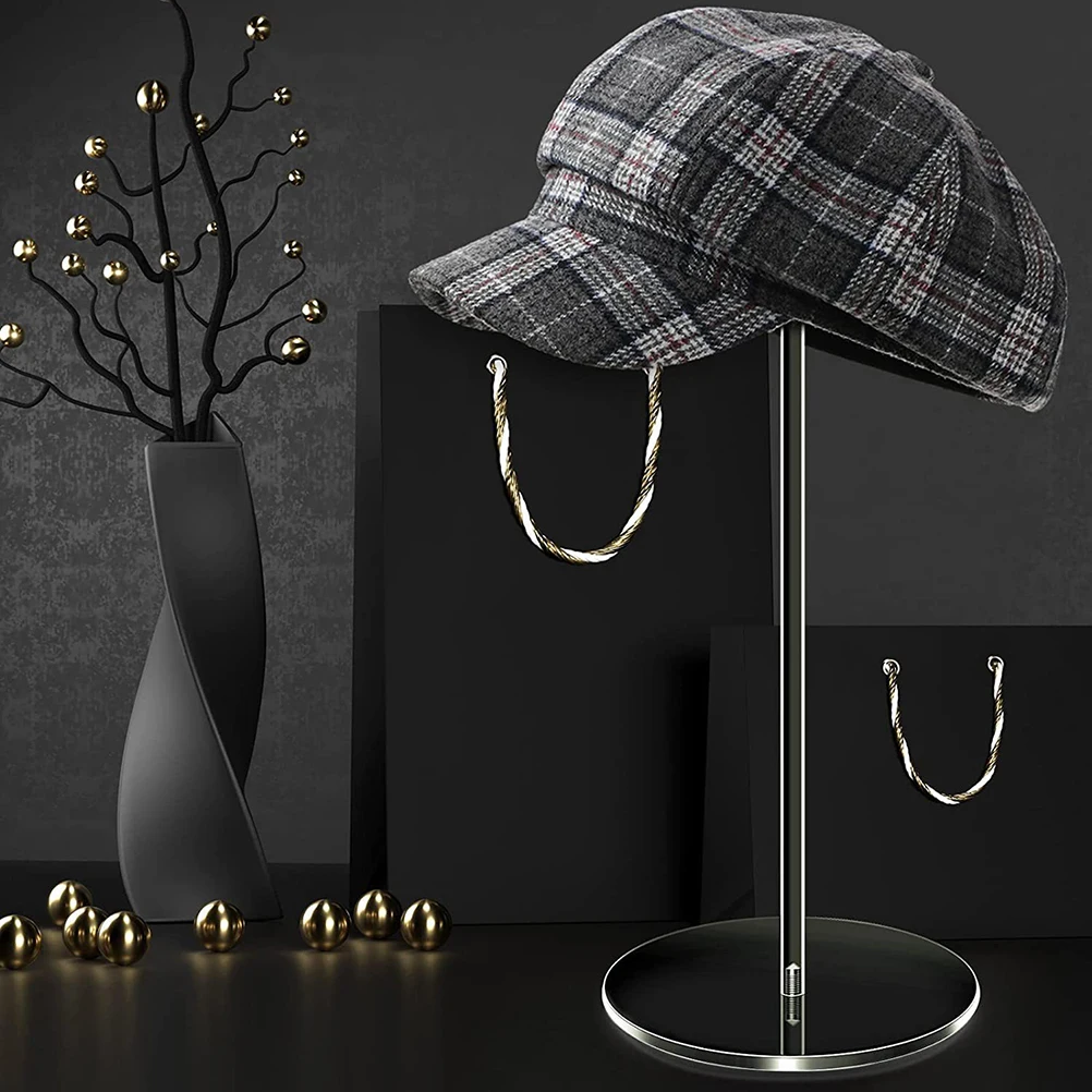 

Hat Wig Display Stand Acrylic Transparent Hat Holder And Wig Holder Rack Decorative Hat Display Stand With Round Base