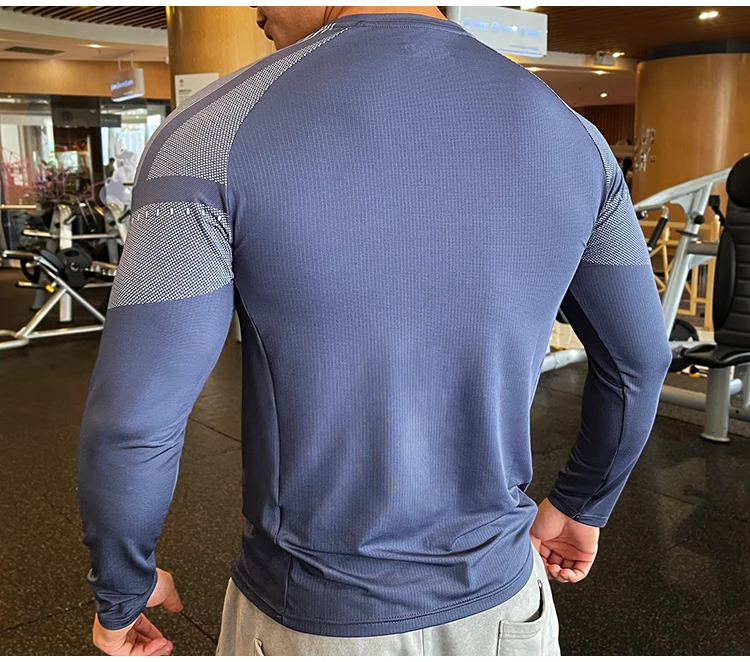 High Quality Running Sweat Shirts Men Bodybuilding Sport Tshirt Long Sleeve  Compression Swearshirt Gym Fitness Upper Clothing| | - AliExpress
